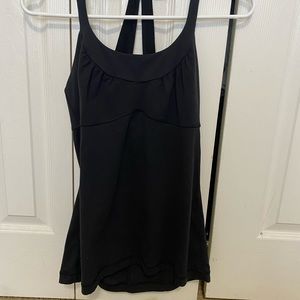Black lululemon tank top with built in bra